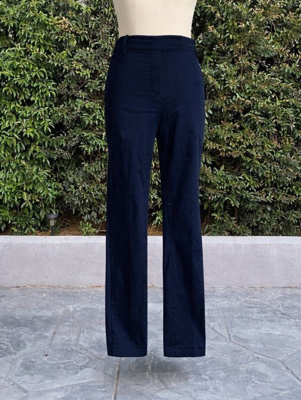 H&M Style Trousers Navy Size 8 Slip On Classic Minimalist